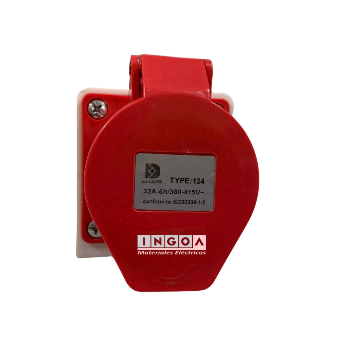 Enchufe Ind. Hembra Sobrepuesta 3P+T 32A 380V IP44 - Vista 2