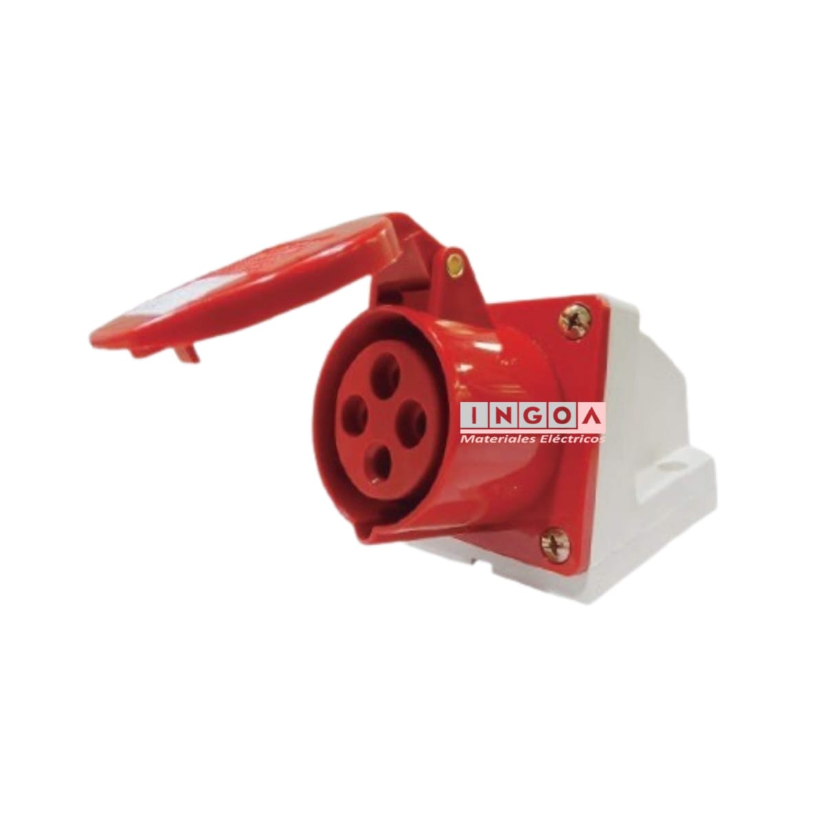 Enchufe Ind. Hembra Sobrepuesta 3P+T 32A 380V IP44 - Vista 3