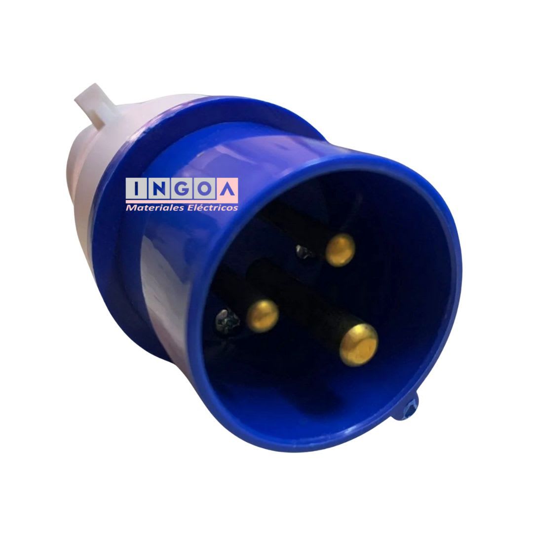 Enchufe Ind. Macho Volante 2P+T 16A 220V IP442