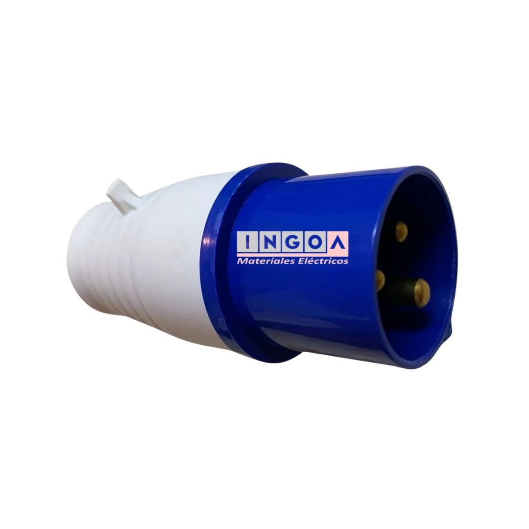 Enchufe Ind. Macho Volante 2P+T 16A 220V IP443