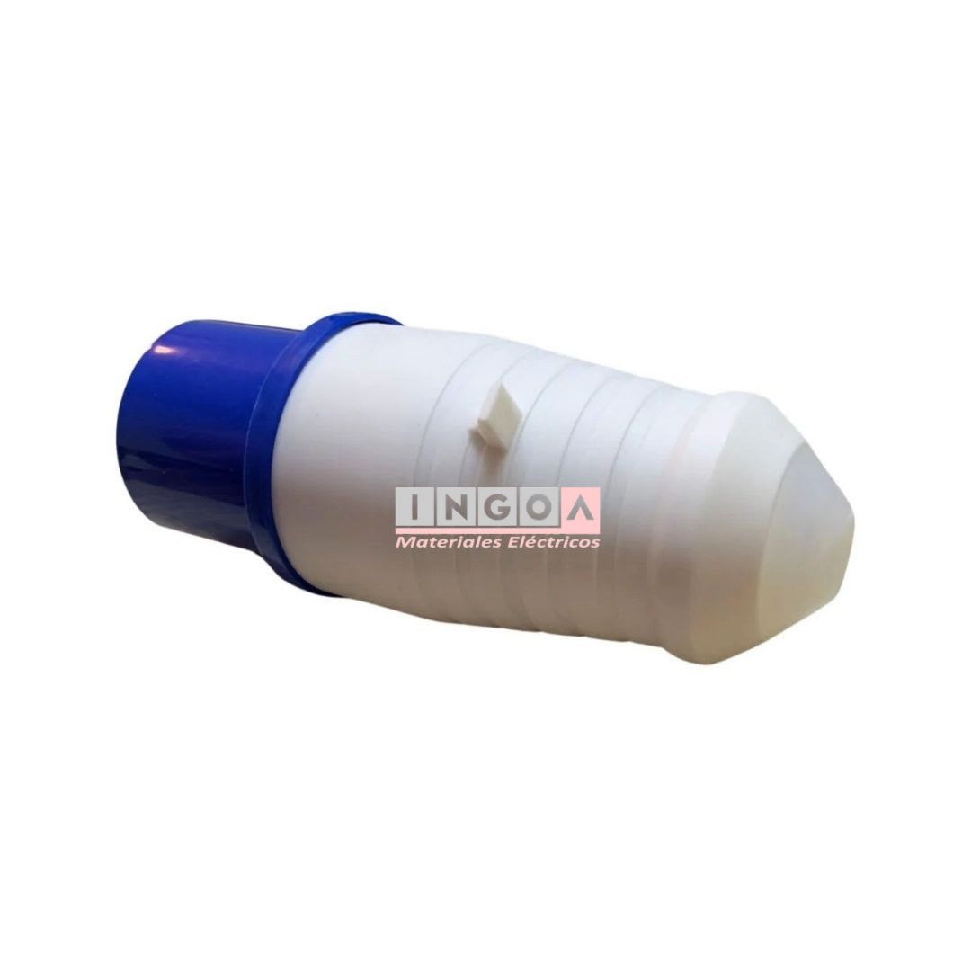 Enchufe Ind. Macho Volante 2P+T 16A 220V IP446