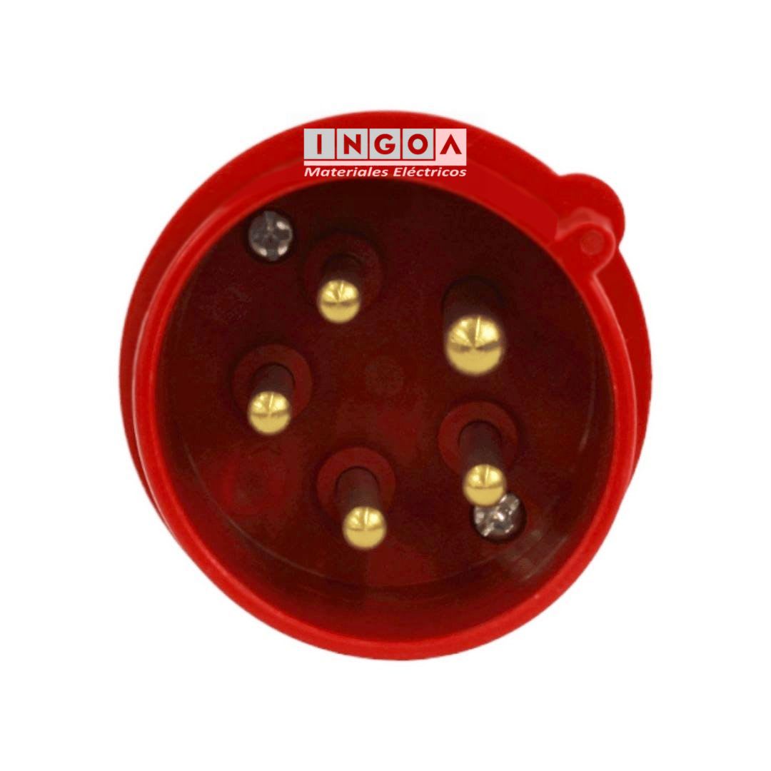 Enchufe Ind. Macho Volante 3P+N+T 32A 380V IP44 - Lexo - Vista 2
