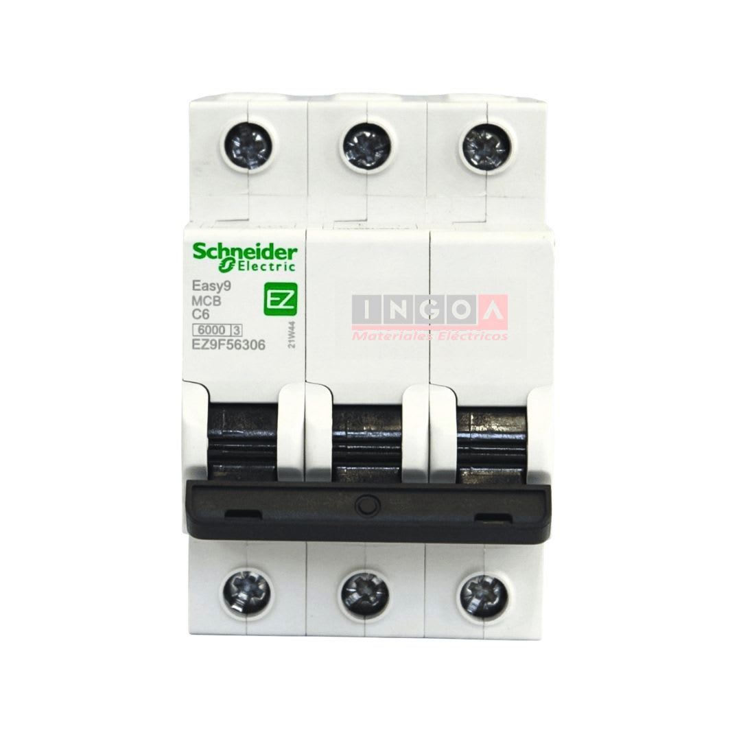 Int. Automatico Schneider EASY9 - 3x6A 6KA C - EZ9F563062