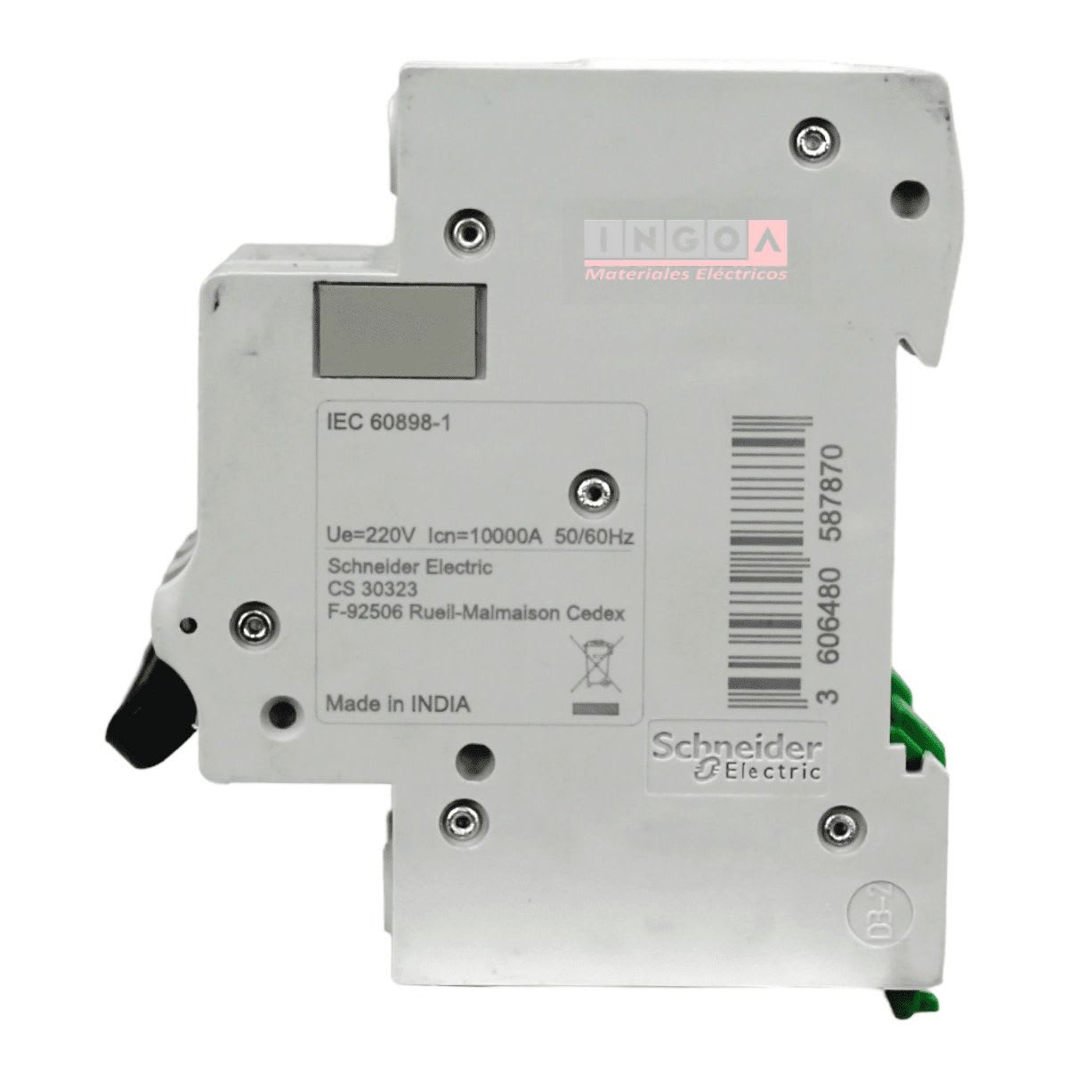 Int. Automatico Schneider EASY9 - 3x50A 6KA C - EZ9F56350 - Vista 3