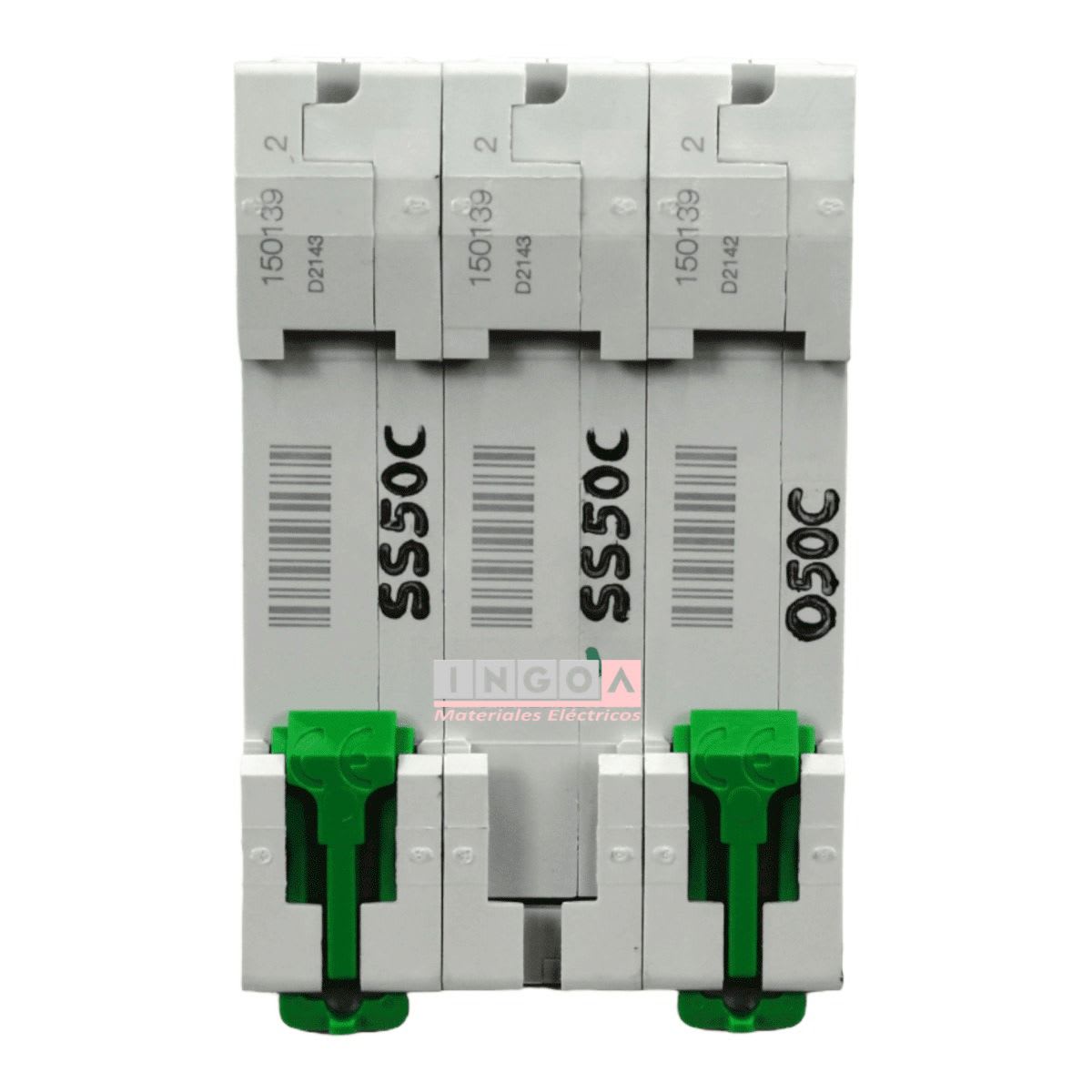 Int. Automatico Schneider EASY9 - 3x50A 6KA C - EZ9F56350 - Vista 7