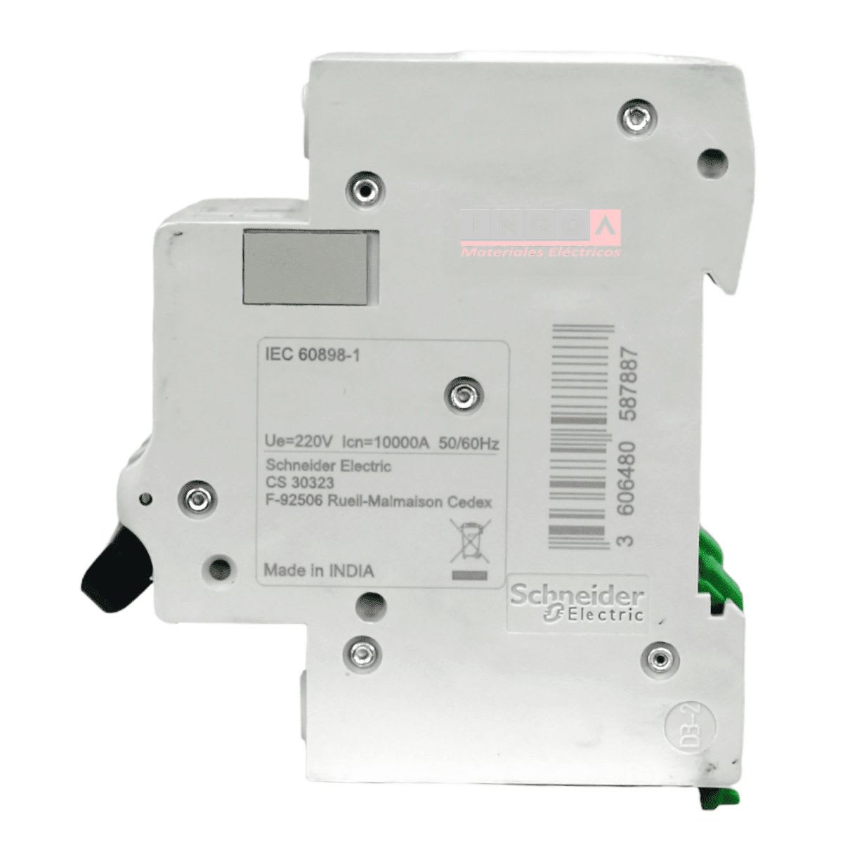 Int. Automatico Schneider EASY9 - 3x63A 6KA C - EZ9F56363 - Vista 3