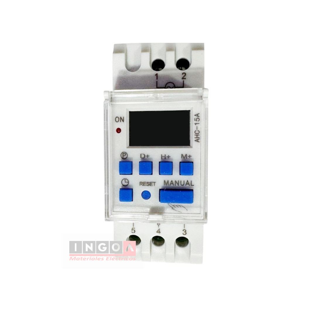 Timer Interruptor Digital 16A 220V Reserva de 150 Hrs Bekam - Vista 3
