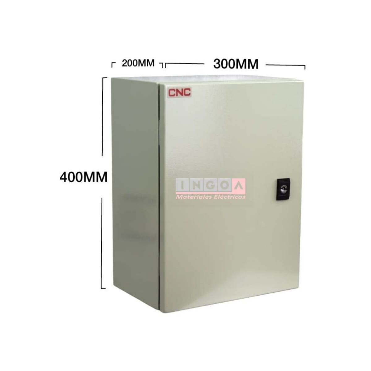 Gabinete Tablero Metalico 400x300x200mm C/Chasis 24Mod IP65 Ral 70352