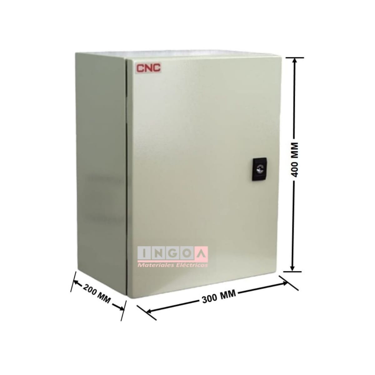 Gabinete Tablero Metalico 400x300x200 C/Chasis 24Mod IP65 Ral 70357