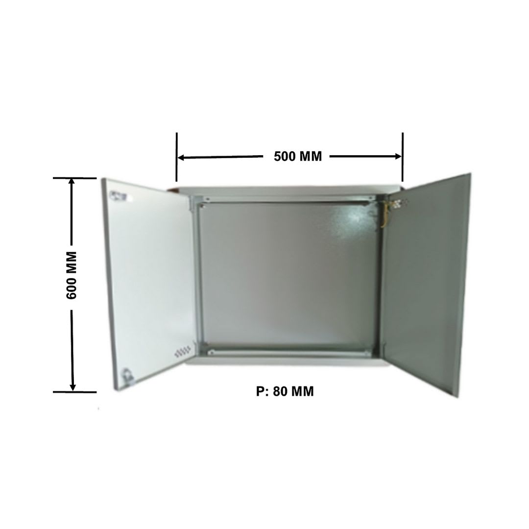 Caja de Distribucion PAU CTR 600x500x80mm Embutida Ral 7035 - Imagen Principal