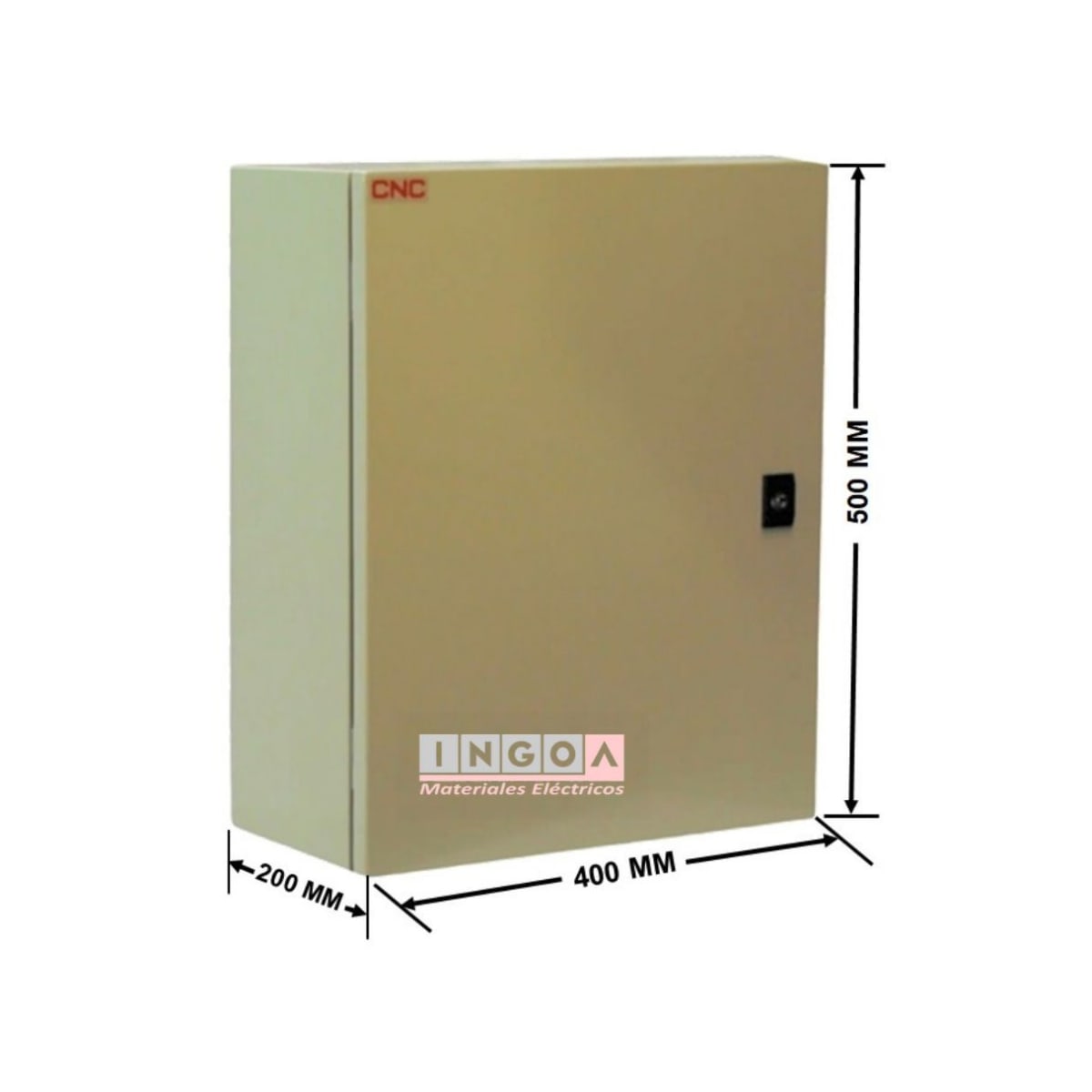 Gabinete Tablero Metalico 500x400x200 C/Chasis 51Mod IP65 Ral 70357