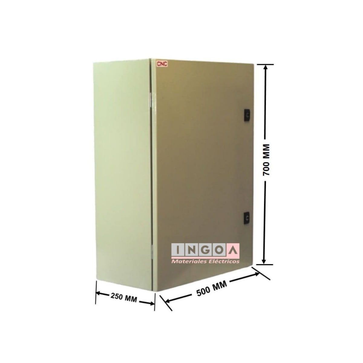 Gabinete Tablero Metalico 700x500x250 C/Chasis 110Mod IP65 Ral70357