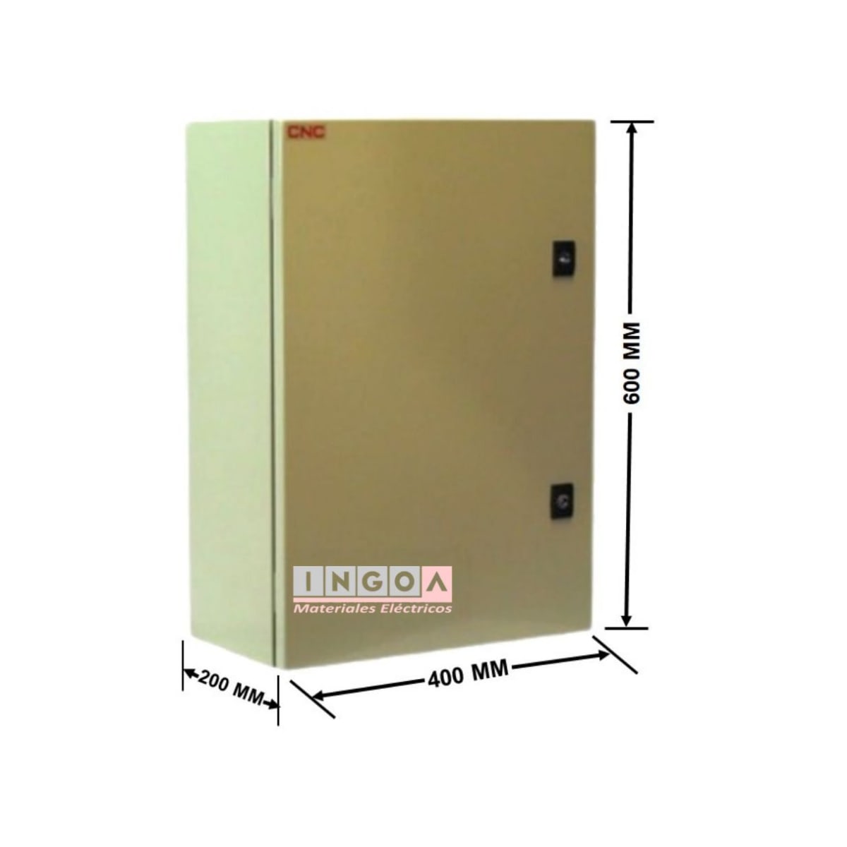 Gabinete Tablero Metalico 600x400x200 C/Chasis 64Mod IP65 Ral 7035 - Vista 6