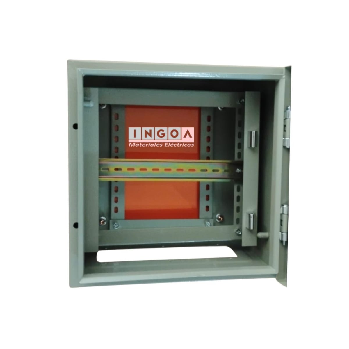Gabinete Tablero Metalico 300x300x200mm C/Chasis 8Mod IP65 RAL 7032 - Vista 3