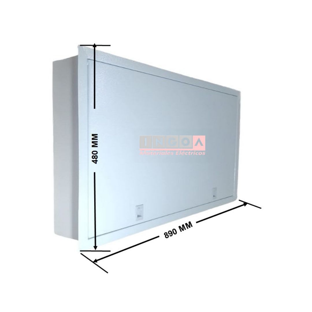 Tablero Metalico Embutido 100 Modulos IP41 Ral70356