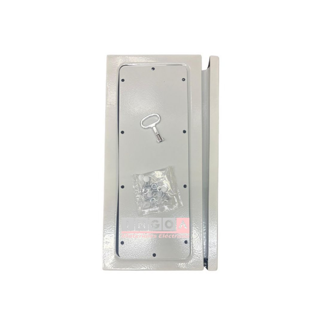 Gabinete Tablero Metalico 500x400x200 C/Chasis 48Mod IP65 Ral 70357