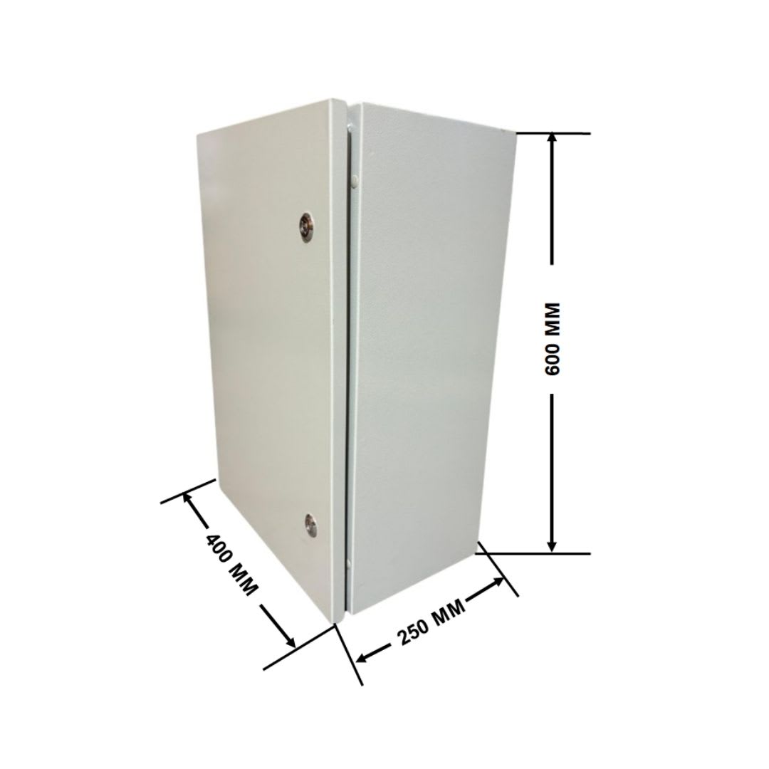 Gabinete Tablero Metalico 600x400x250mm 2 Puertas IP65 Ral 70329