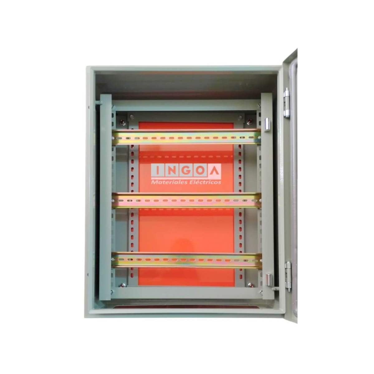 Gabinete Tablero Metalico 500x400x200 C/Chasis 43Mod IP65 Ral 7032 - Vista 4