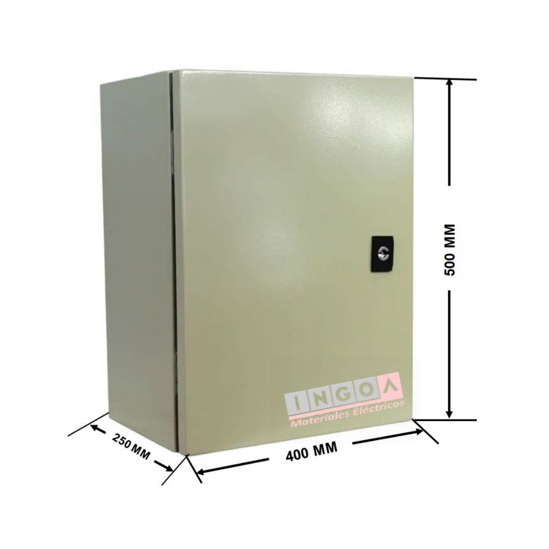 Gabinete Tablero Metalico 500x400x250mm 2 Puertas IP65 Ral 70359