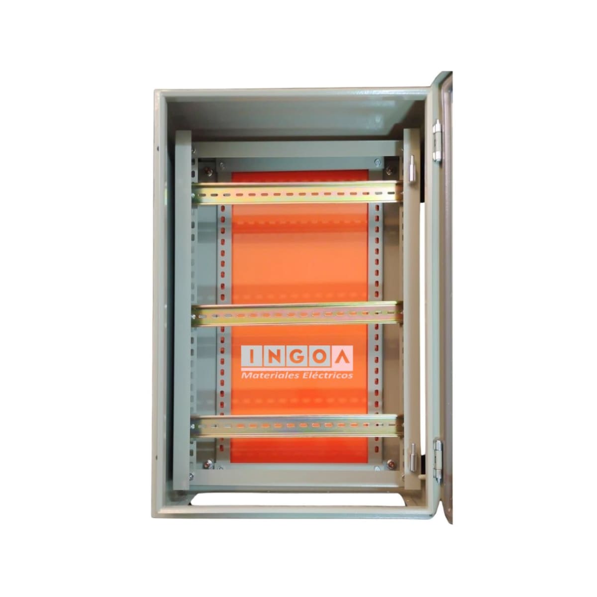 Gabinete Tablero Metalico 600x400x200 C/Chasis 43Mod IP65 Ral 7032 - Vista 3