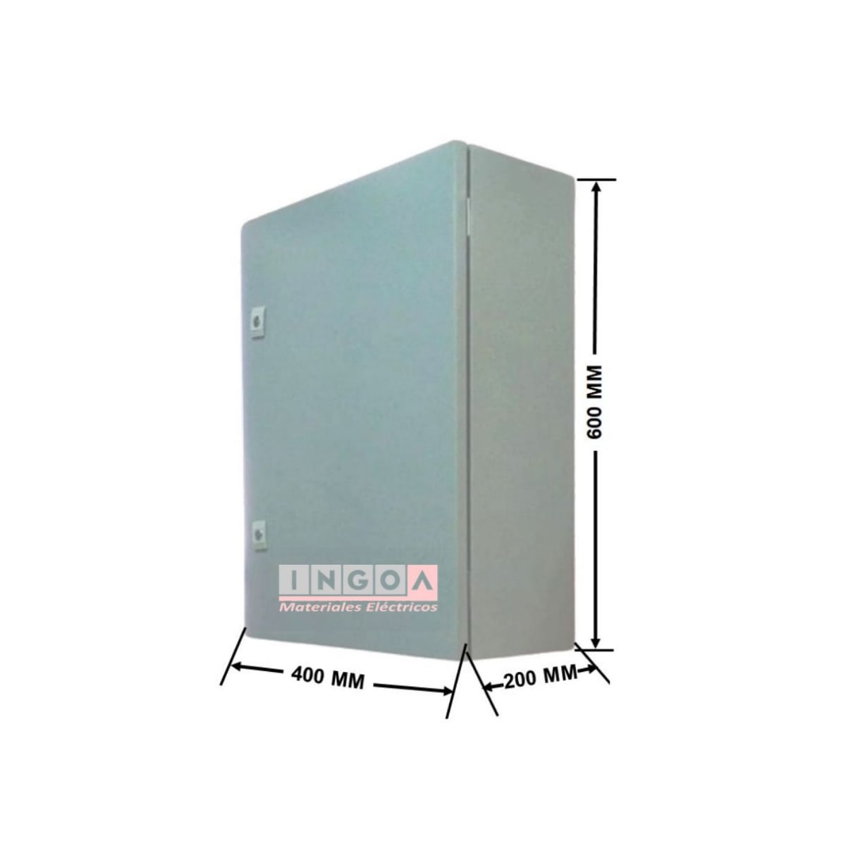 Gabinete Tablero Metalico 600x400x200mm C/Chasis 43Mod IP65 Ral 70329