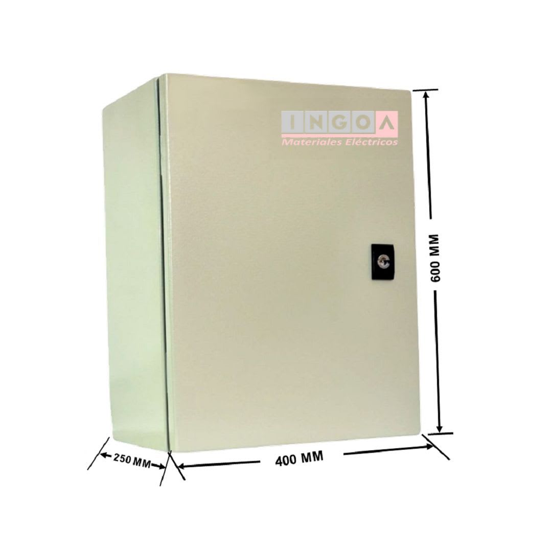 Gabinete Tablero Metalico 600x400x250mm 1 Puerta IP65 Ral 70322