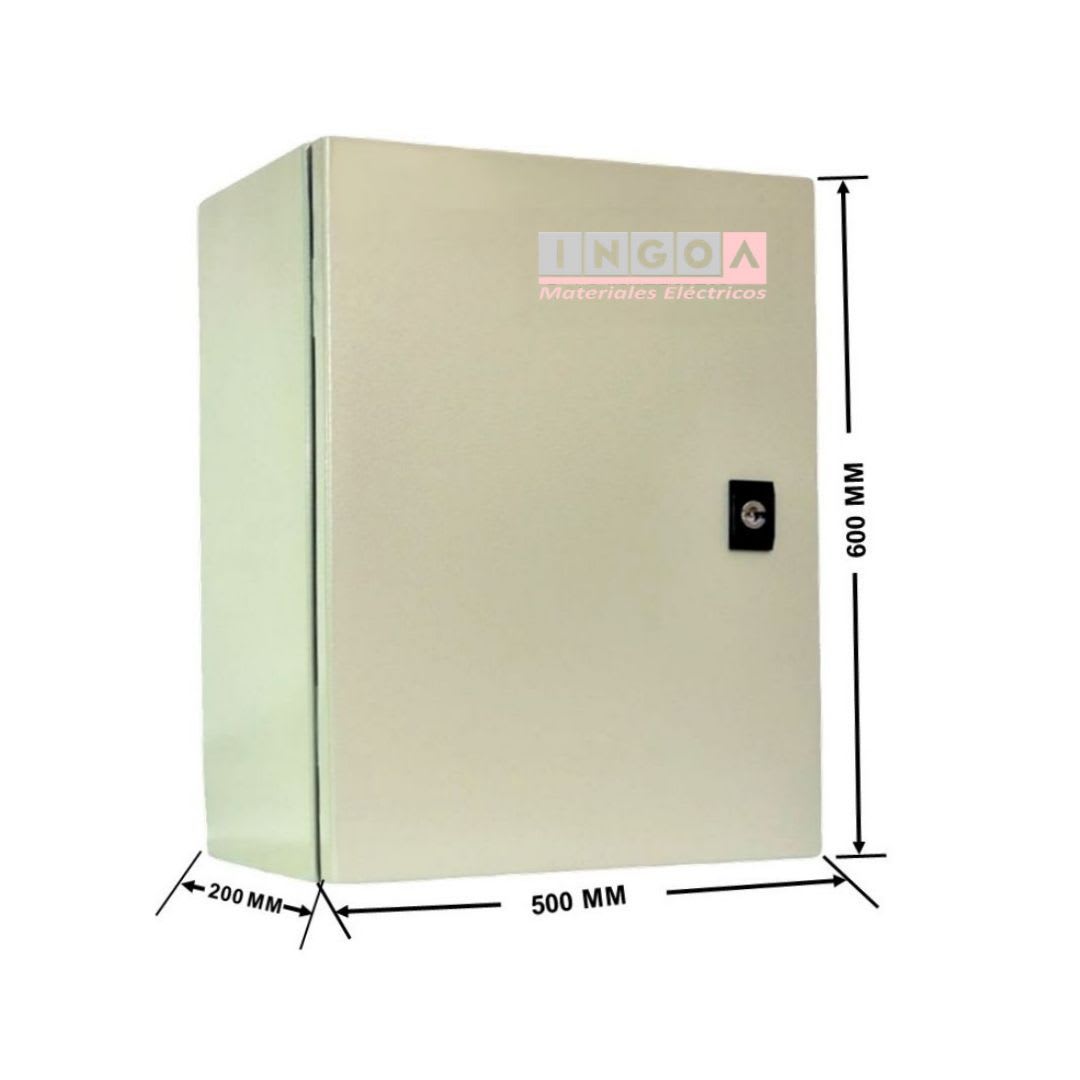 Gabinete Tablero Metalico 600x500x200mm 1 Puerta IP65 Ral 7035 - Vista 2