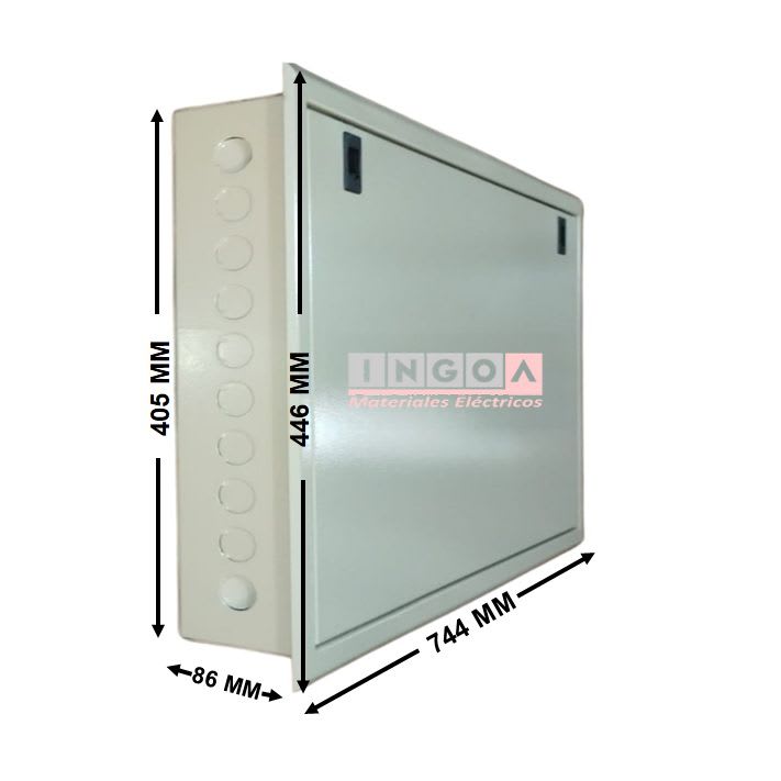 Tablero Metalico Embutido 72 Modulos IP41 Ral7032 - Vista 5