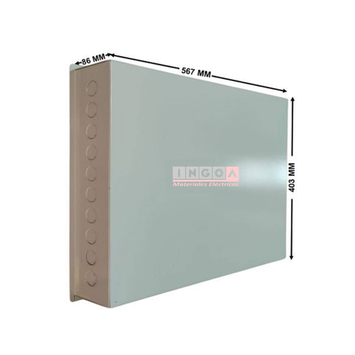 Tablero Metalico Embutido 54 Modulos IP41 Ral7032 - Vista 3