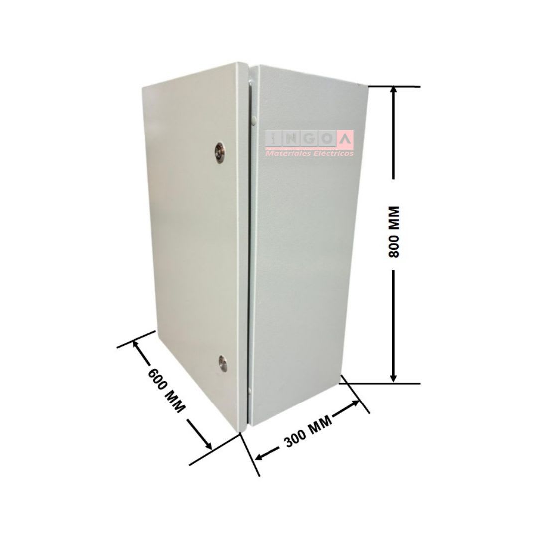 Gabinete Tablero Metalico 800x600x300mm 2 Puertas IP65 Ral 70359