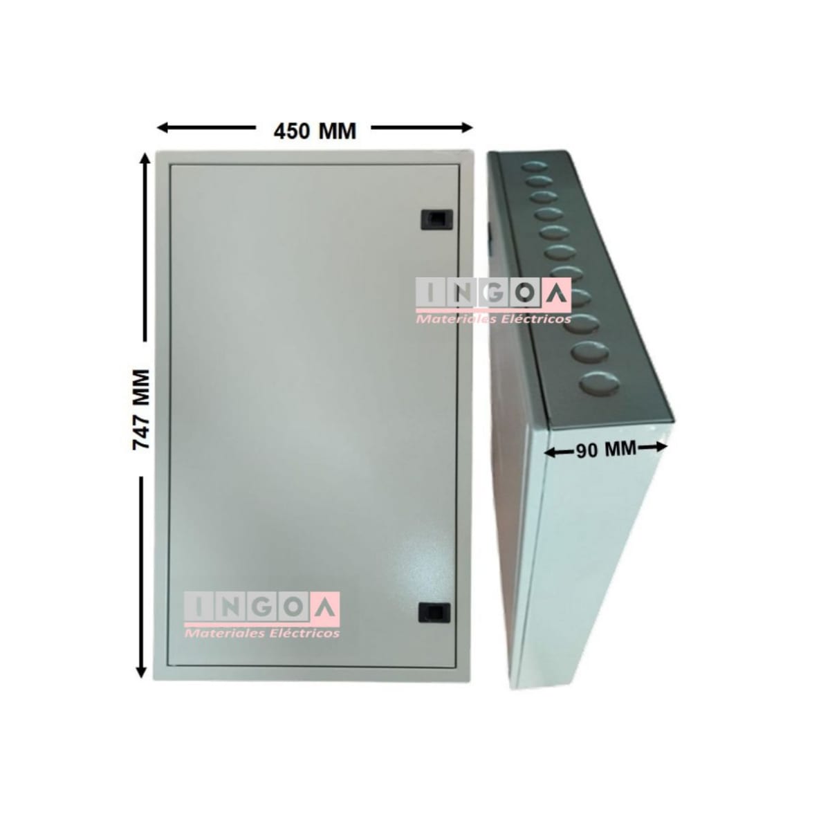 Tablero Metalico Sobrepuesto 72 Modulos IP41 Ral7032 - Vista 6