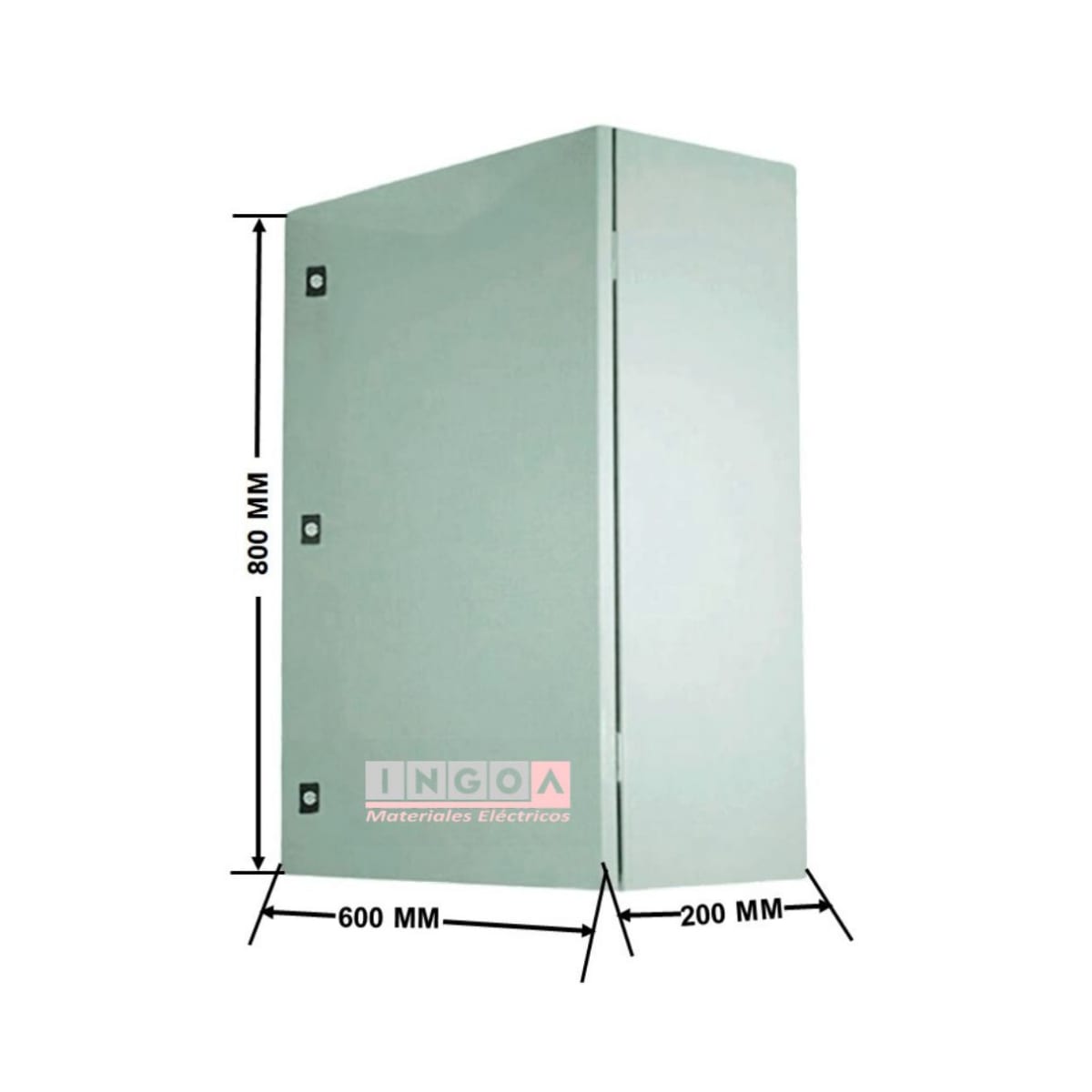 Gabinete Tablero Metalico 800x600x200 C/Chasis 162Mod IP65 RAL70358