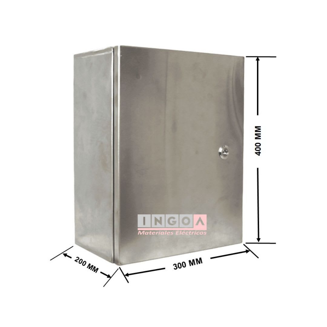 Gabinete de Acero Inoxidable 400x300x200 1 Puerta IP65 Stainless 3046