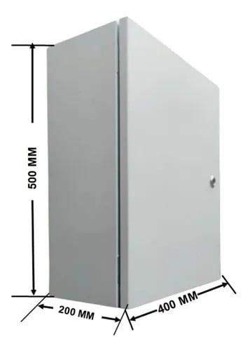 Gabinete Tablero Metalico 500x400x200 C/Chasis 45Mod IP65 Ral 70353