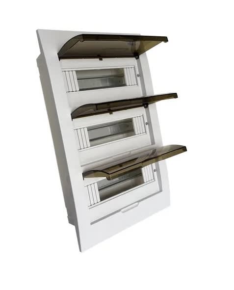 Tablero Plastico 36 Modulos Embutido Tapa Humo - DRL 0