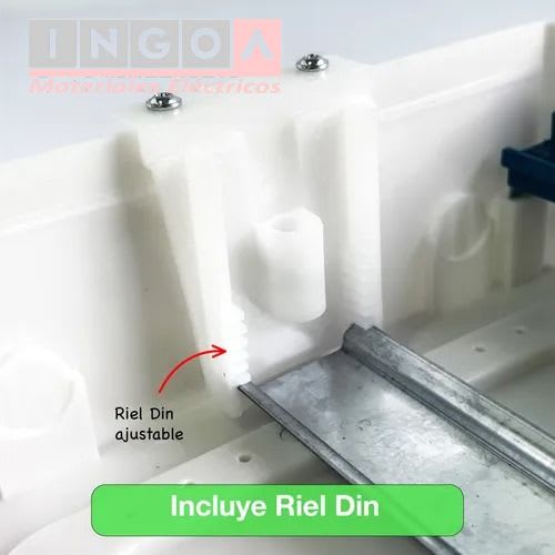 Tablero Plastico 36 Modulos Embutido Tapa Humo - DRL8