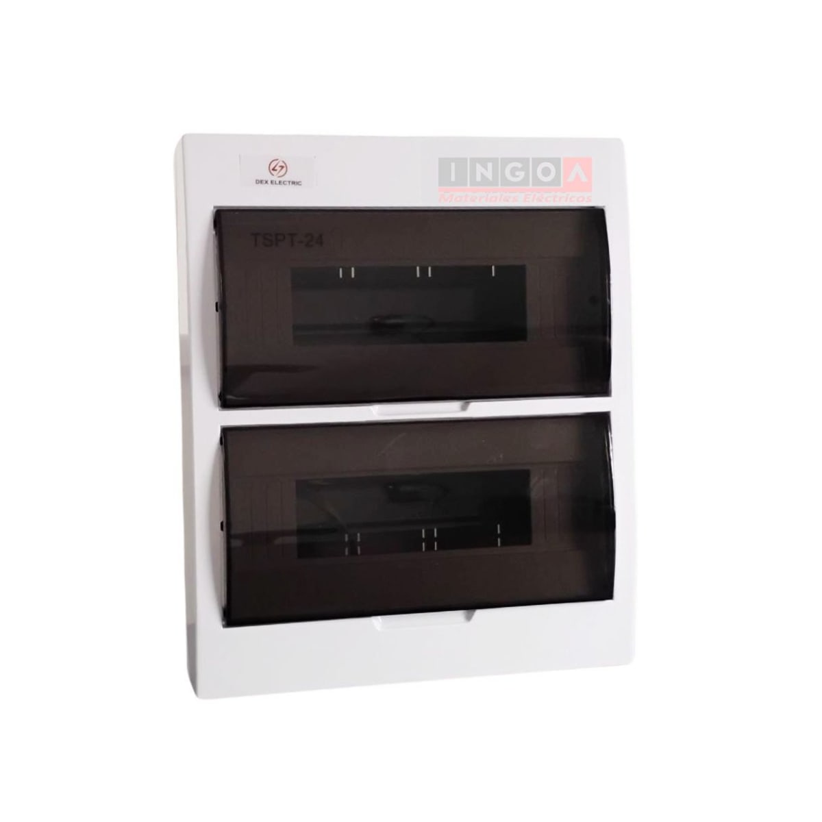 Tablero Plastico 24 Mod. Sobrep. Libre Halog. Tapa Humo2