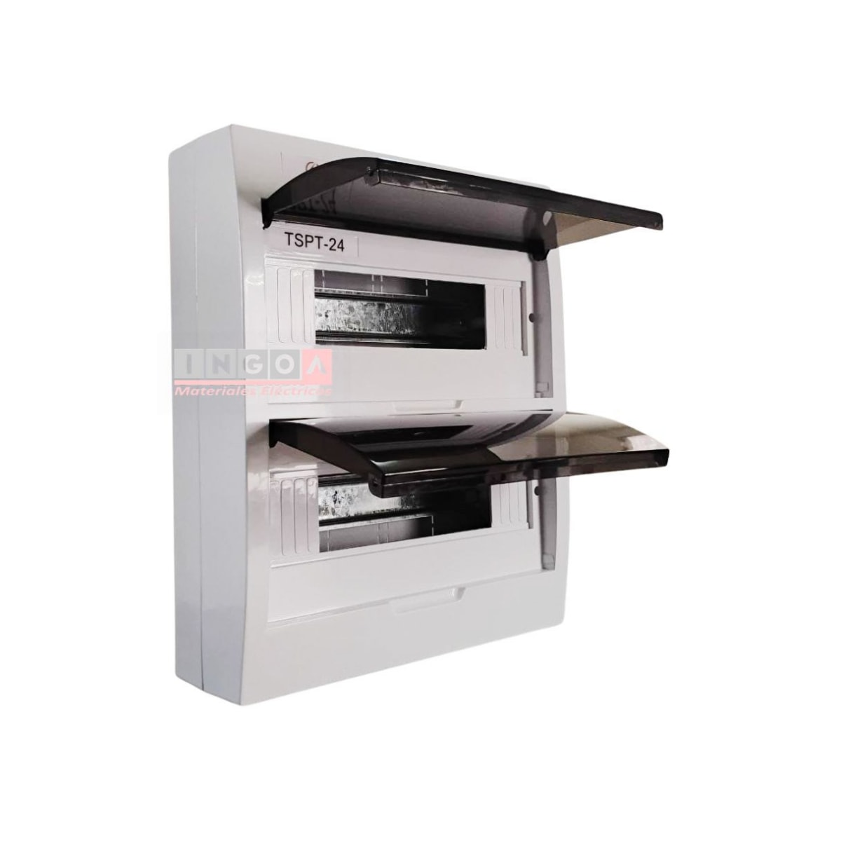 Tablero Plastico 24 Mod. Sobrep. Libre Halog. Tapa Humo3