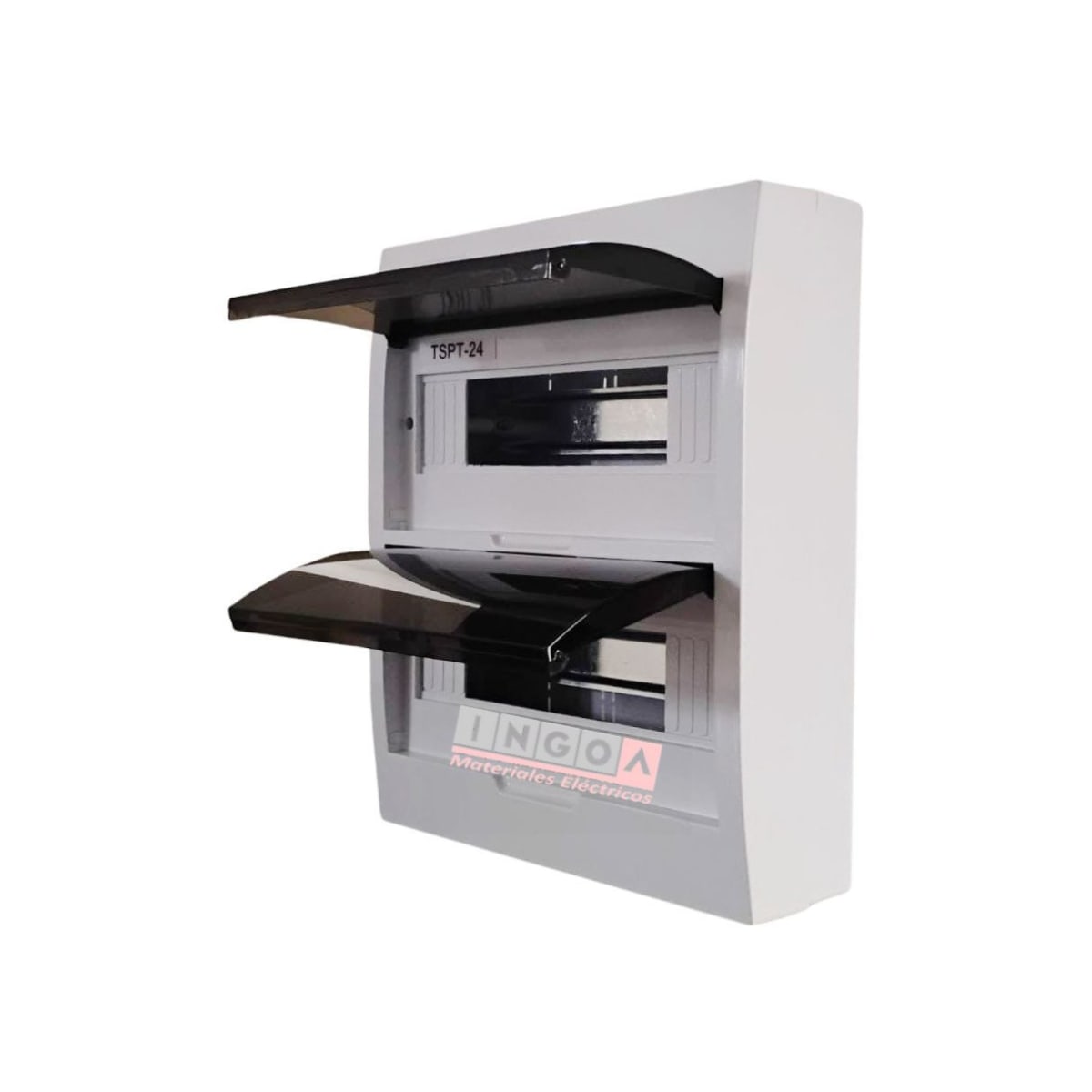 Tablero Plastico 24 Mod. Sobrep. Libre Halog. Tapa Humo4