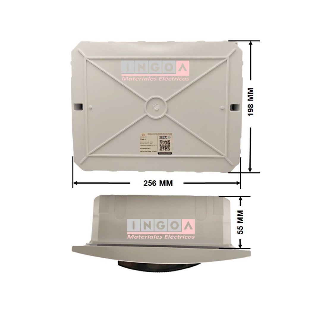 Tablero Plastico 12 Modulos Embutido Libre Halog. Tapa Humo11