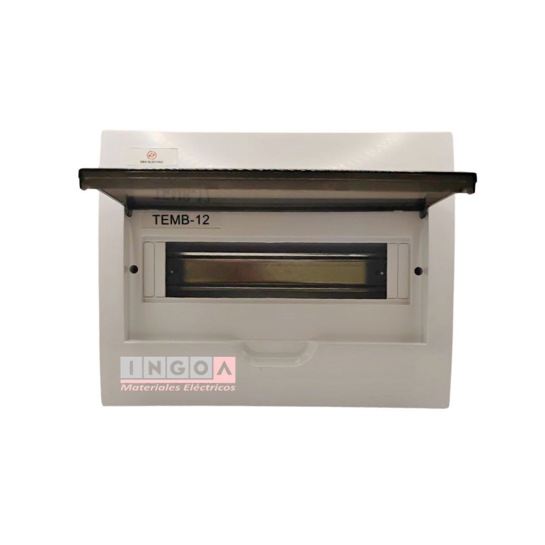 Tablero Plastico 12 Modulos Embutido Libre Halog. Tapa Humo3