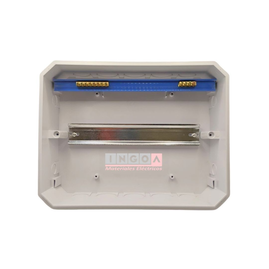 Tablero Plastico 12 Modulos Embutido Libre Halog. Tapa Humo5