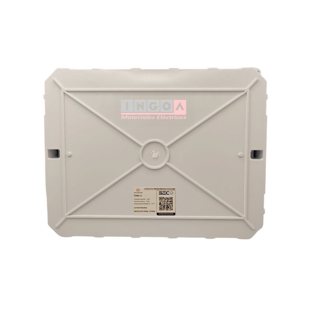 Tablero Plastico 12 Modulos Embutido Libre Halog. Tapa Humo - Vista 8