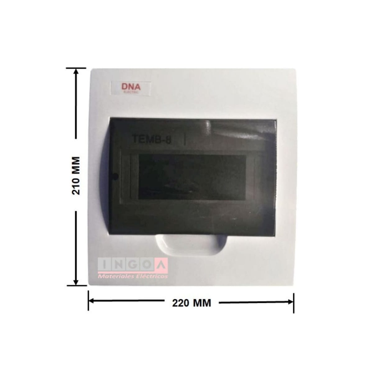 Tablero Plastico 8 Modulos Embutido Libre Halog. Tapa Humo 9