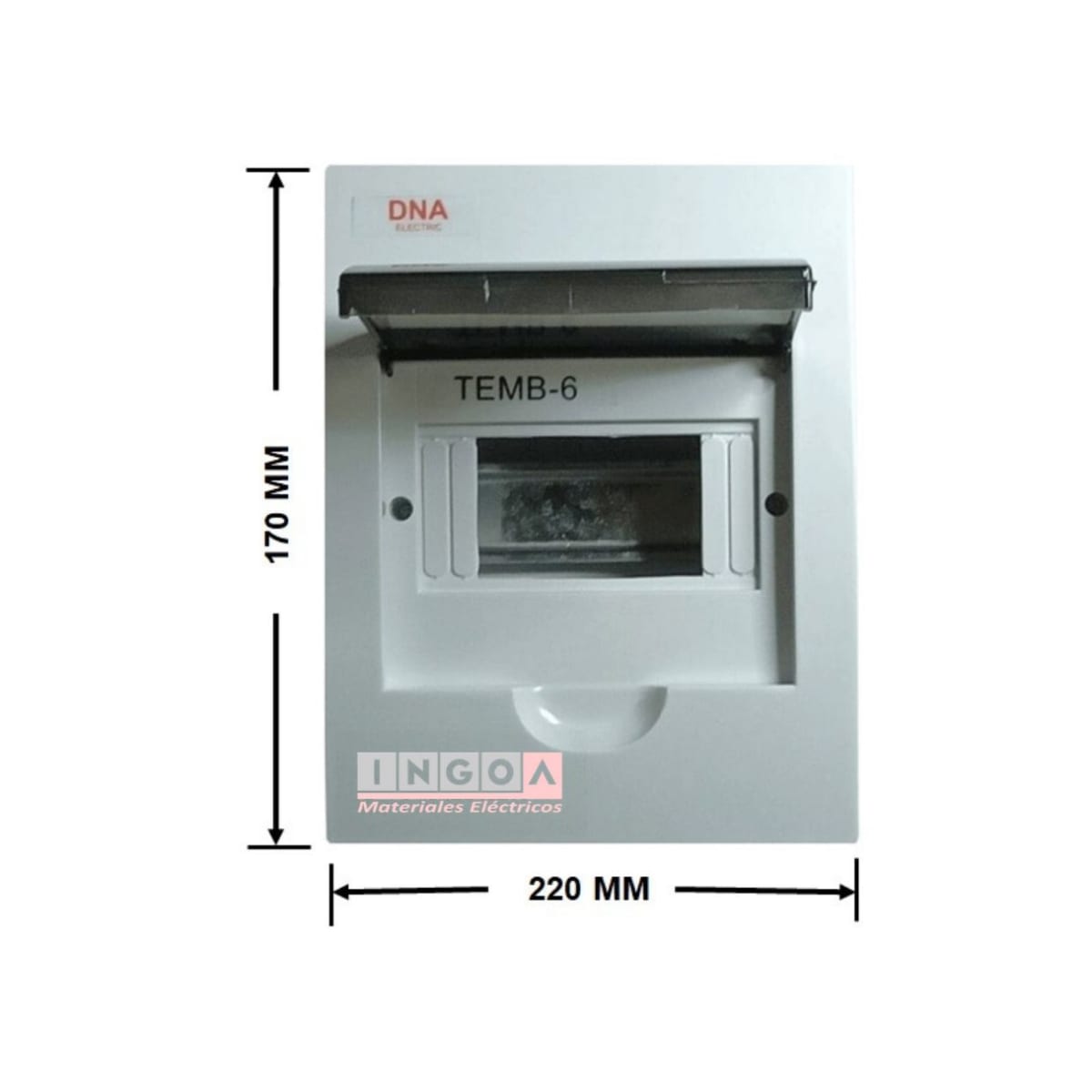 Tablero Plastico 6 Modulos Embutido Libre Halog. Tapa Humo10