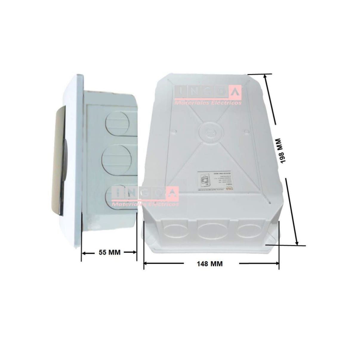 Tablero Plastico 6 Modulos Embutido Libre Halog. Tapa Humo11