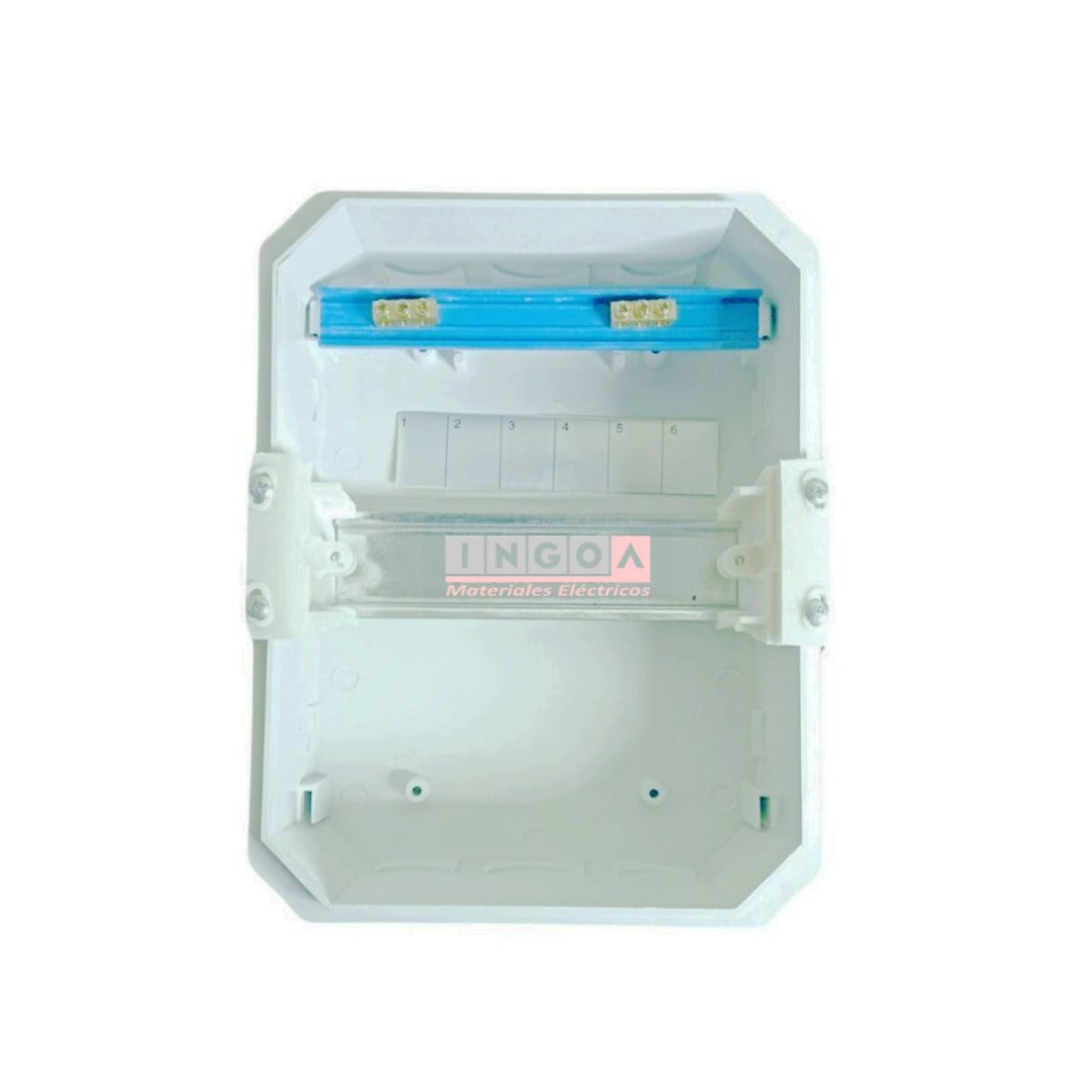 Tablero Plastico 6 Modulos Embutido Libre Halog. Tapa Humo - Vista 7