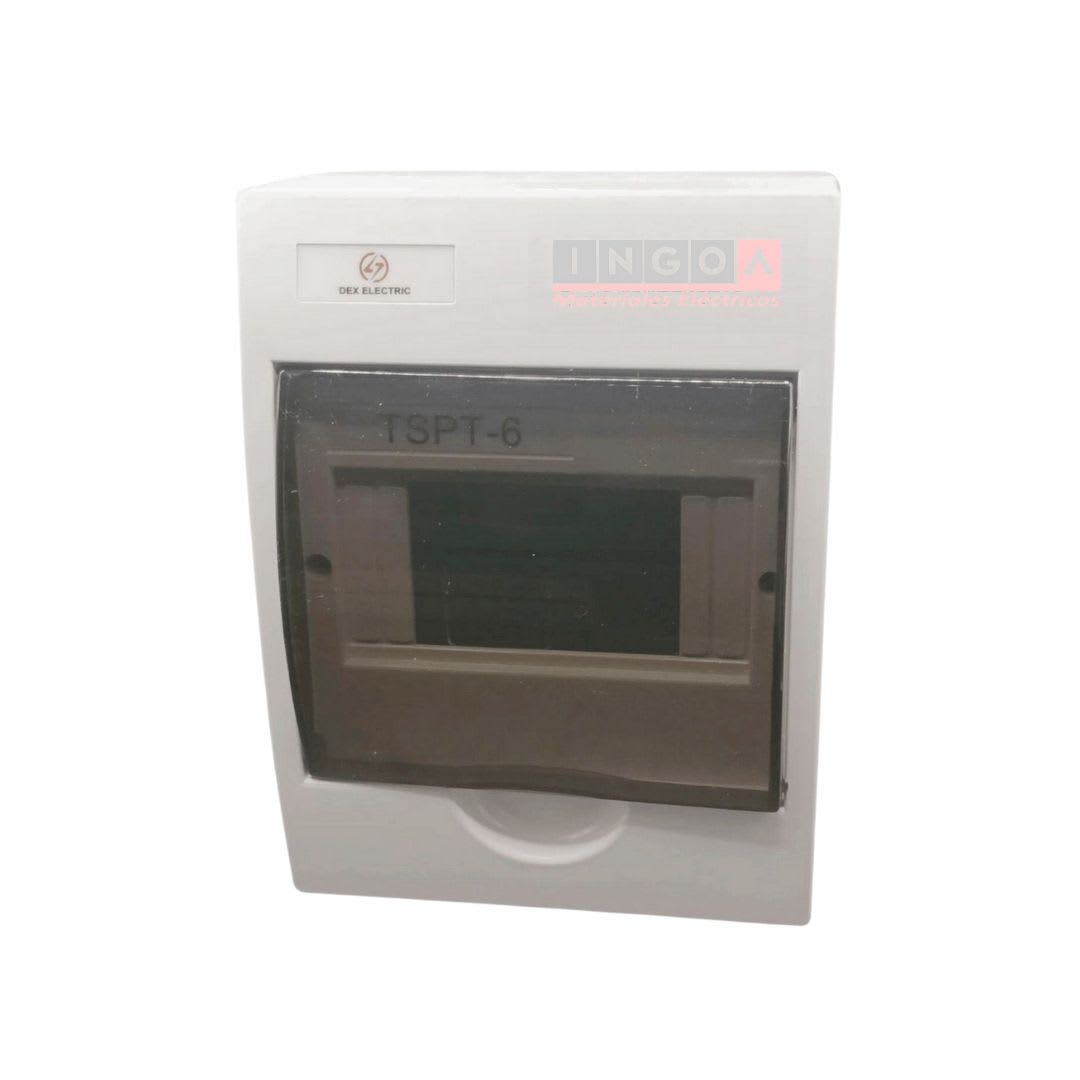 Tablero Plastico 6 Mod. Sobrep. Libre Halog. Tapa Humo2