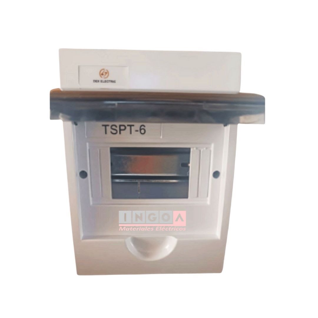 Tablero Plastico 6 Mod. Sobrep. Libre Halog. Tapa Humo4