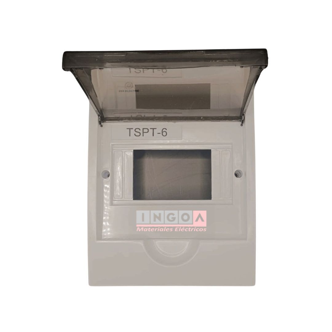 Tablero Plastico 6 Mod. Sobrep. Libre Halog. Tapa Humo5